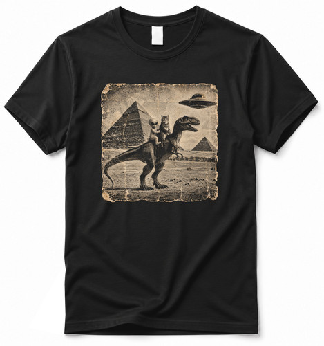 Shirt ufo alien katze - ufo,