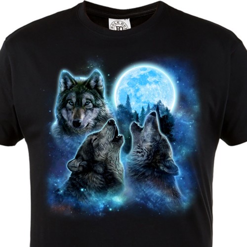 Wolf shirt herren - t-shirt, heulender