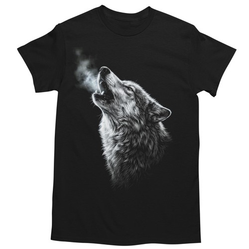 Wolf shirt herren heulender - t-shirt,